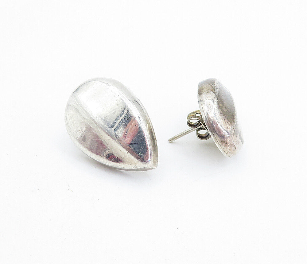 MEXICO 925 Sterling Silver  Vintage Hollow Leaf Design Drop Earrings  EG2880