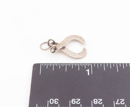 925 Sterling Silver Vintage Smooth Pointed Ends Pendant  PT15976