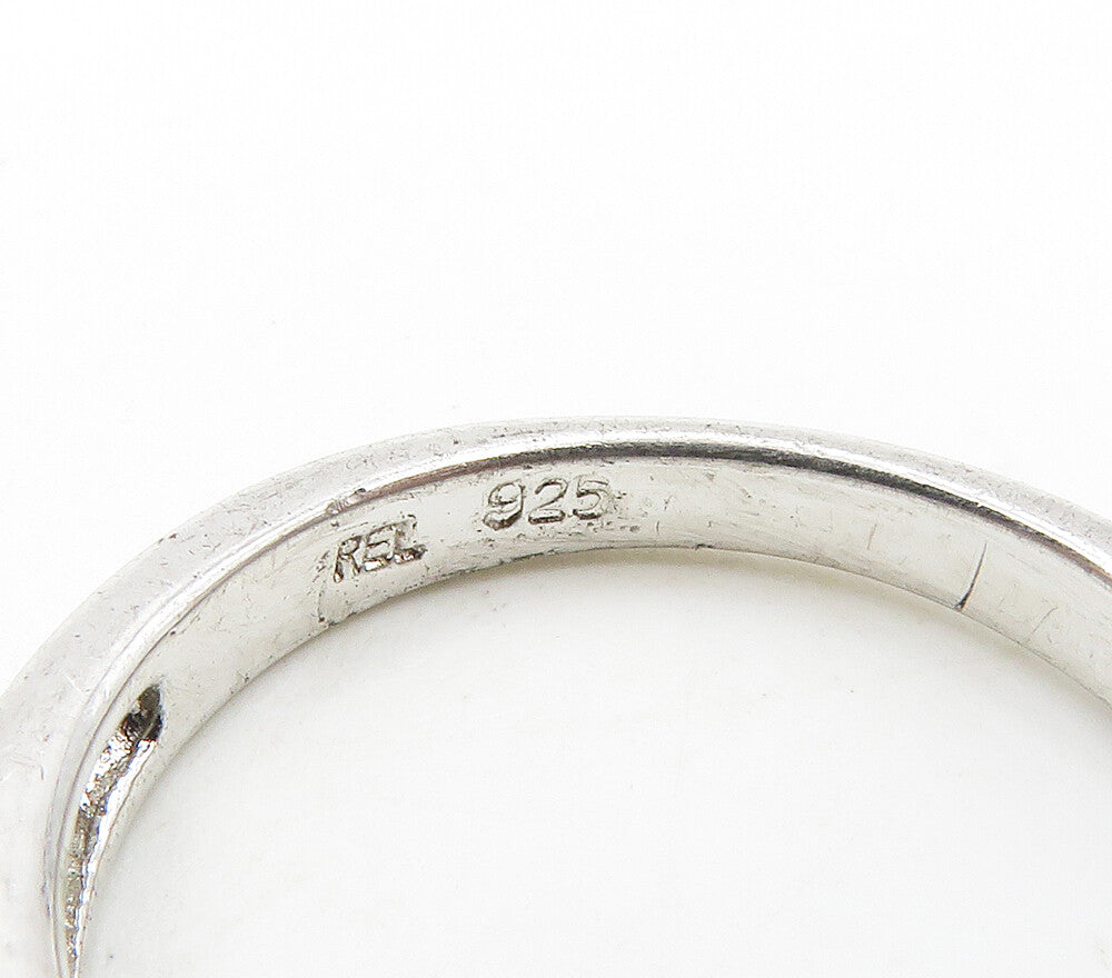 925 Sterling Silver  Sparkling Cubic Zirconia Smooth Band Ring Sz 6.5  RG15932