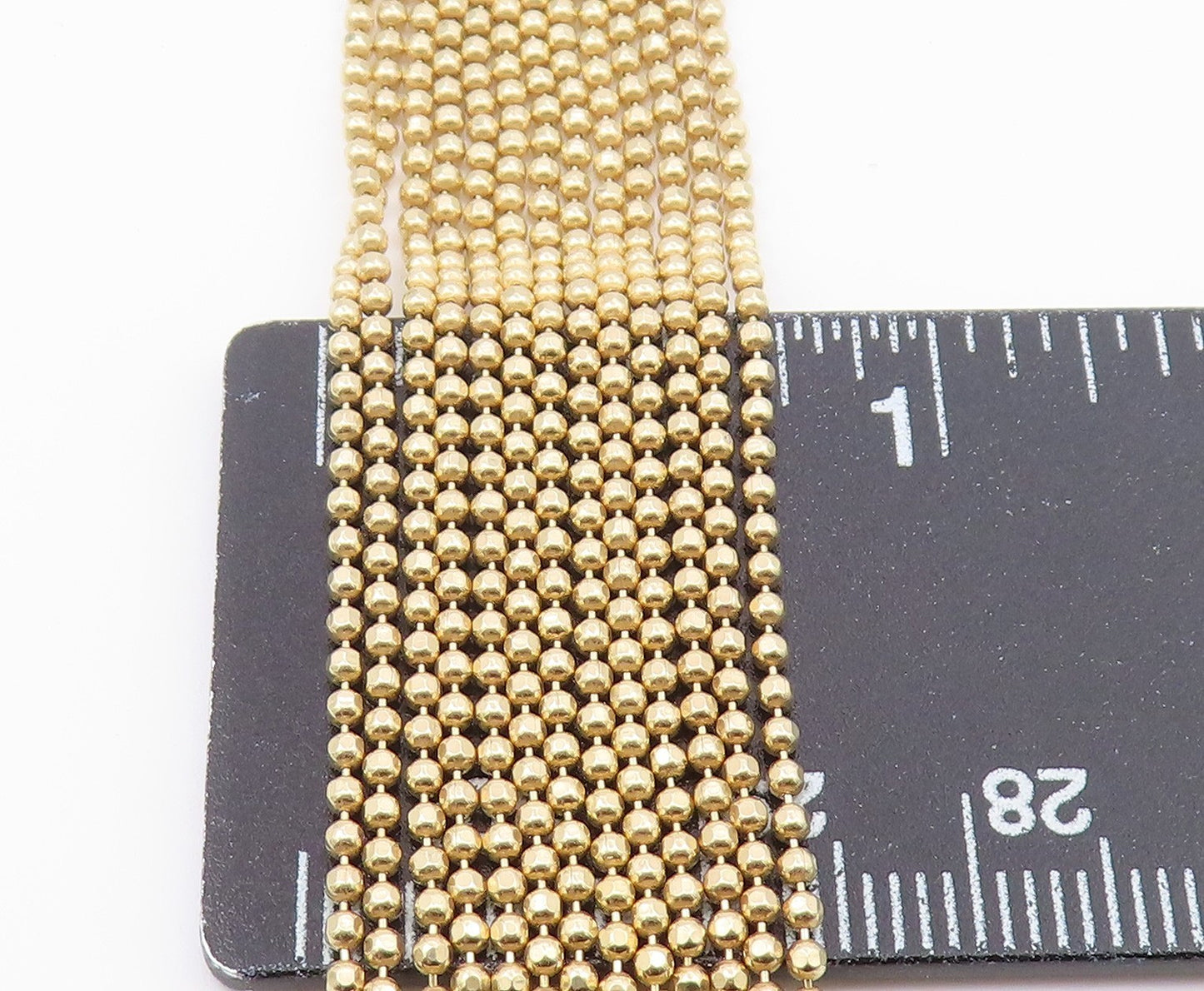 925 Silver Vintage Black Onyx Gold Plated Multi Strand Chain Necklace NE3422