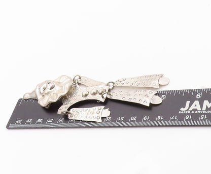 925 Sterling Silver Vintage Brooch Pin MEXICO Large Dancing Clown  BP11564