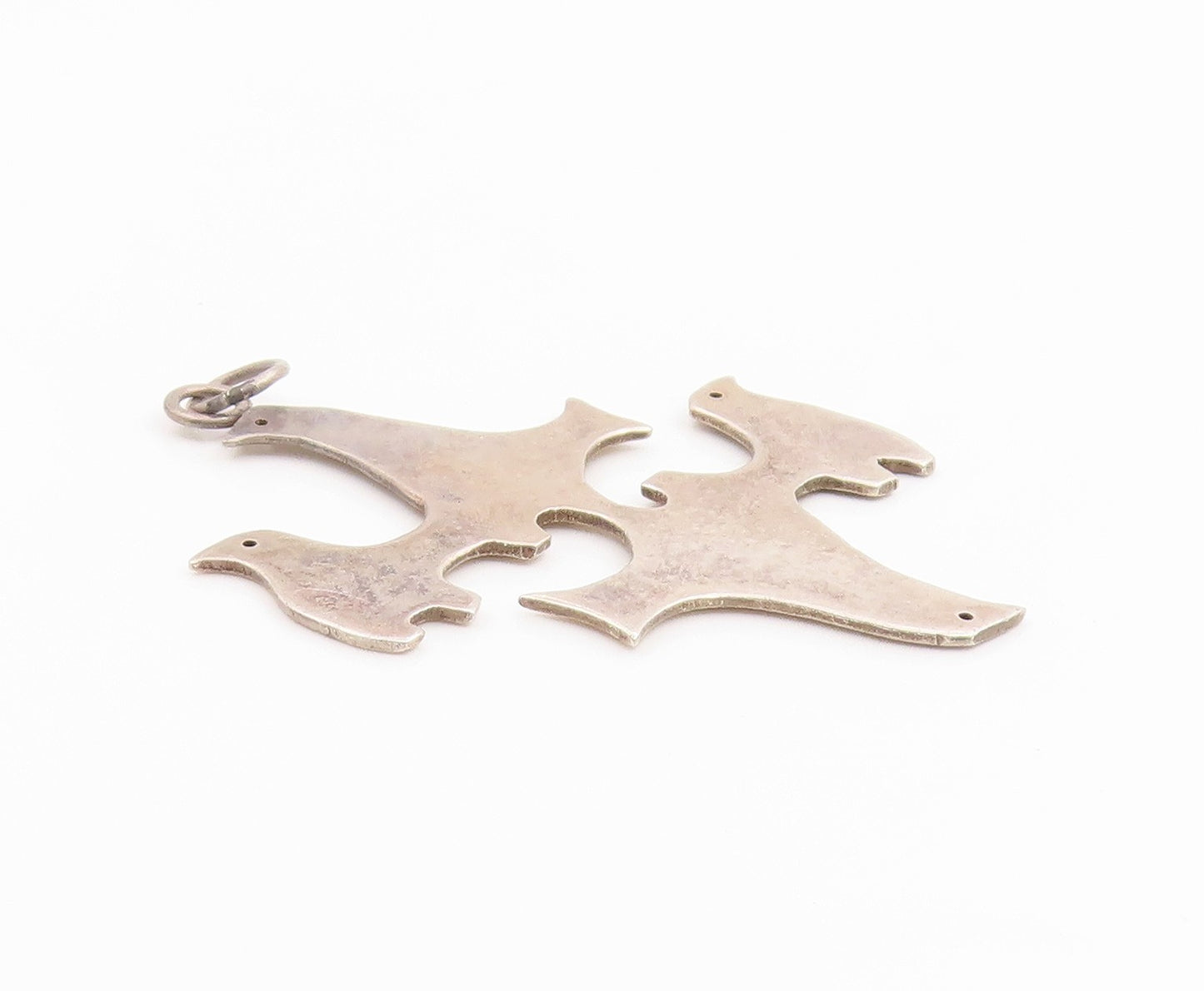 925 Sterling Silver Vintage Pendant HOPER Minimalist Celtic Dove Cutout  PT26297