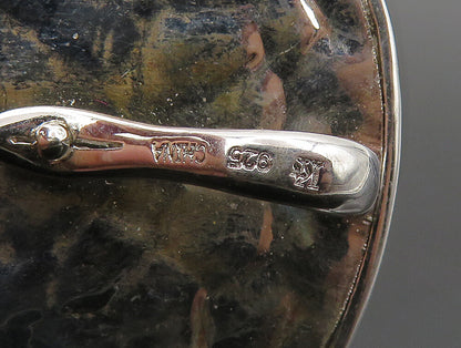 DESIGNER 925 Silver  Vintage Shiny Pretzel Twist Hammered Pendant  PT20117