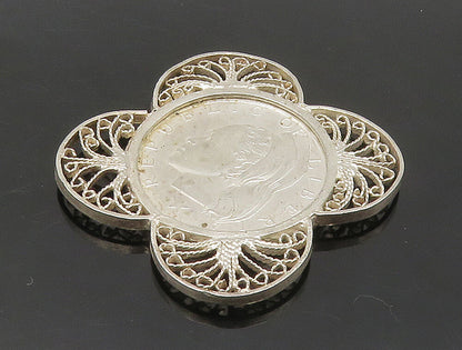 925 Sterling Silver  Vintage Shiny United States Coin Medallion  TR2220