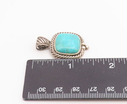 925 Sterling Silver Vintage Pendant Multi Gemstone Spinner Fob Charm  PT26520