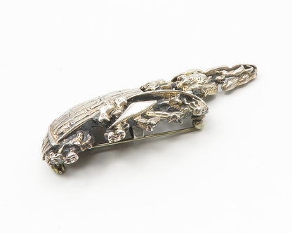 MEXICO 925 Sterling Silver  Vintage Noah's Arc Animals Brooch Pin  BP5334