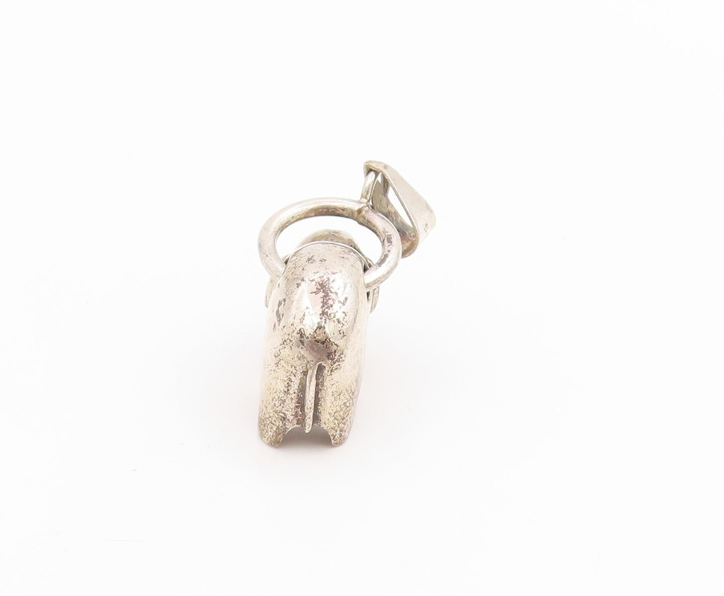 925 Sterling Silver Vintage Pendant Lucky Majestic Elephant Figurine  PT25606