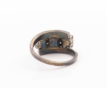 925 Sterling Silver Vintage Ring UNCAS Antique Multi Shape CZ Band Sz 9 RG33531