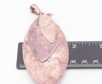PAOLA VALENTINI 925 Silver  Vintage Dark Tone Leaves Motif Pendant  PT13193