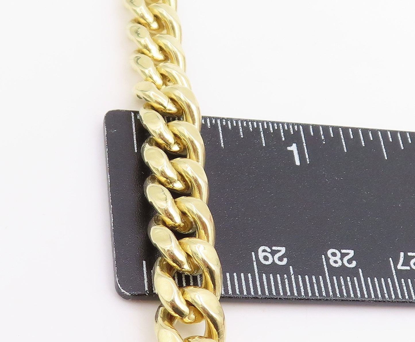 925 Sterling Silver Vintage Necklace Gold Plated Chunky Cuban Link Chain  NE4748