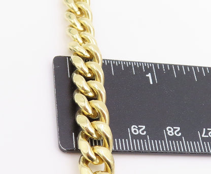 925 Sterling Silver Vintage Necklace Gold Plated Chunky Cuban Link Chain  NE4748