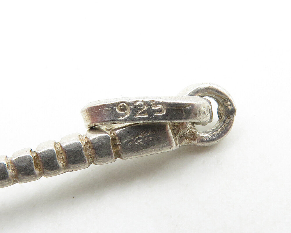 925 Sterling Silver  Vintage Tennis Racket Sports Motif Drop Pendant  PT15116