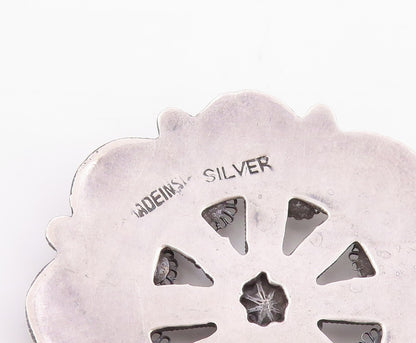 925 Sterling Silver Vintage Brooch Pin Classic Sunburst Floral Filigree  BP12395