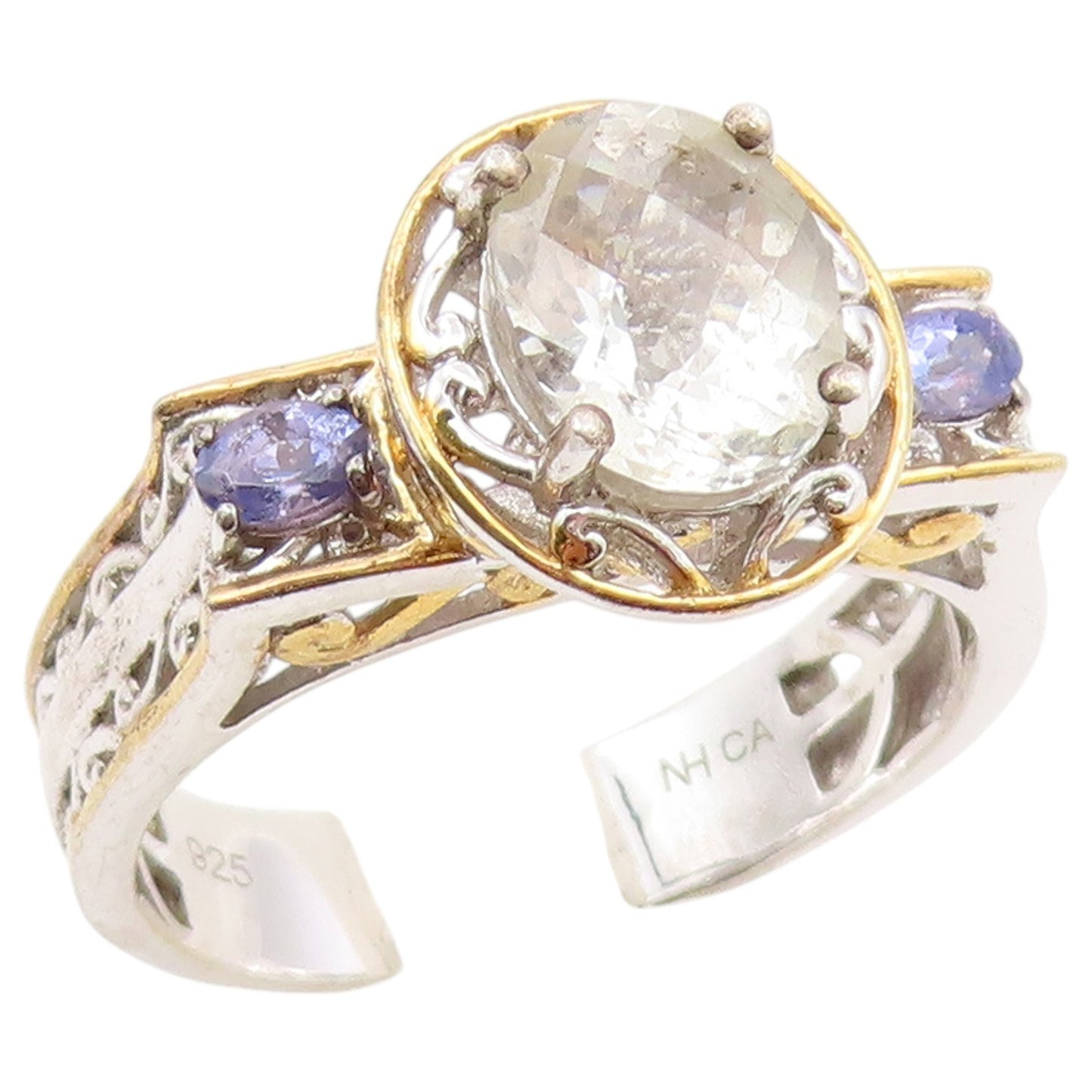 925 Sterling Silver Vintage Ring MICHAEL VALITUTTI Tanzanite  Sz 12.5  RG36643