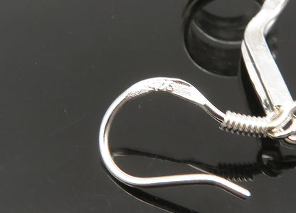 925 Sterling Silver  Vintage Shiny Polished Spiral Dangle Earrings  EG11033