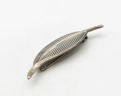 JEWELART 925 Sterling Silver  Vintage Single Floral Leaf Brooch Pin  BP6387