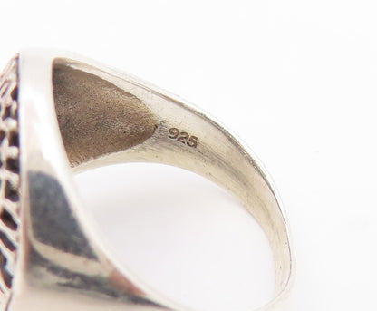 925 Sterling Silver Vintage Ring Celtic Tree Of Life Cut Out Band  Sz 6  RG34092