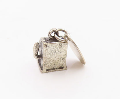 925 Sterling Silver  Vintage Petite Slot Machine Las Vegas Pendant  PT17973