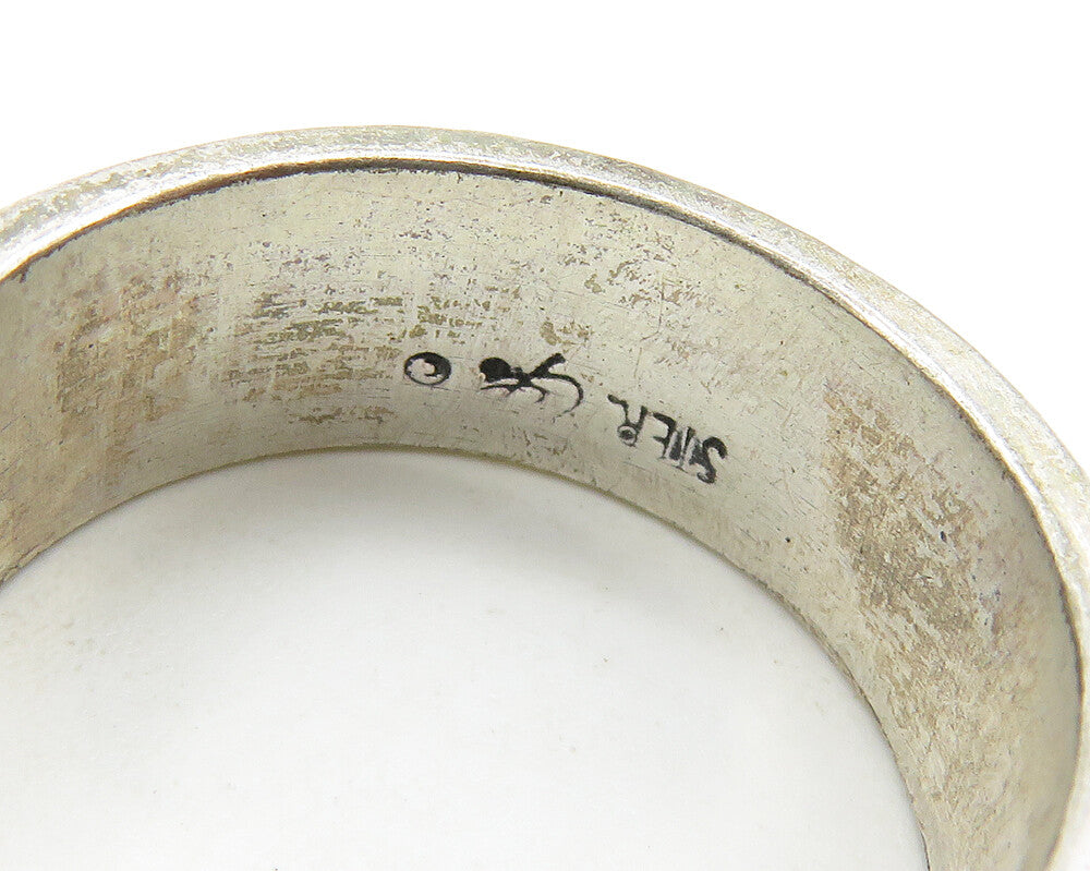 CAROLYN POLLACK RELIOS 925 Silver  Vintage City Scene Band Ring Sz 8  RG18052