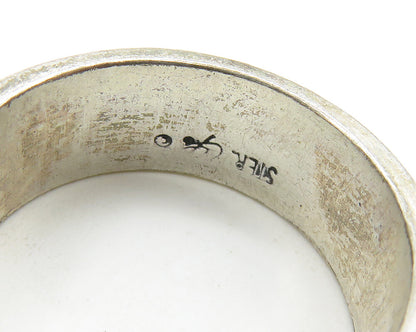 CAROLYN POLLACK RELIOS 925 Silver  Vintage City Scene Band Ring Sz 8  RG18052