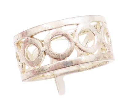 925 Sterling Silver Vintage Ring Minimalist Cutout Rings Band  Sz 8  RG33260