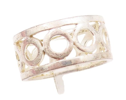 925 Sterling Silver Vintage Ring Minimalist Cutout Rings Band  Sz 8  RG33260