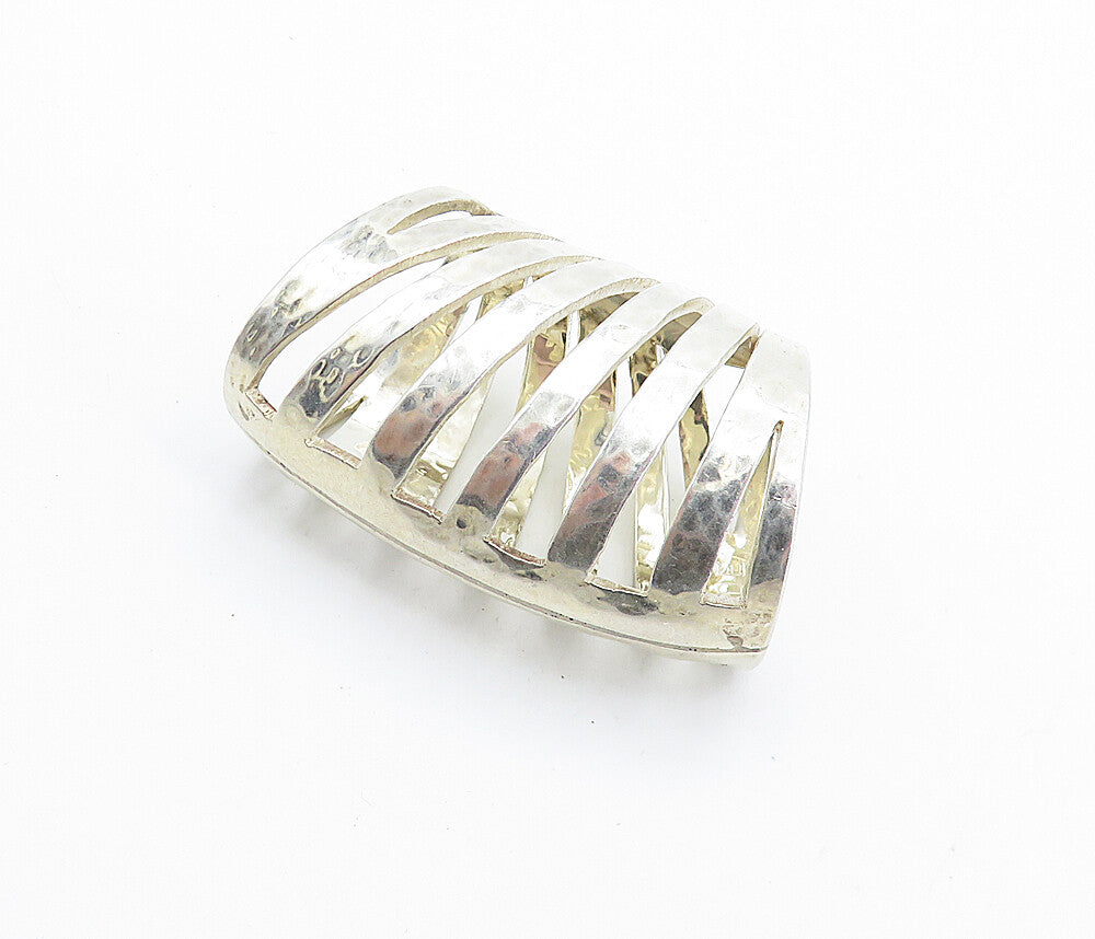 ROCKSPRINGS 925 Sterling Silver  Shiny Hammered Split Slide Pendant  PT5724