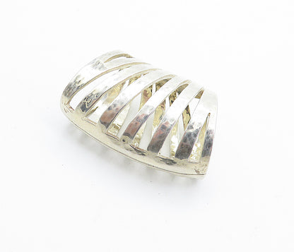 ROCKSPRINGS 925 Sterling Silver  Shiny Hammered Split Slide Pendant  PT5724