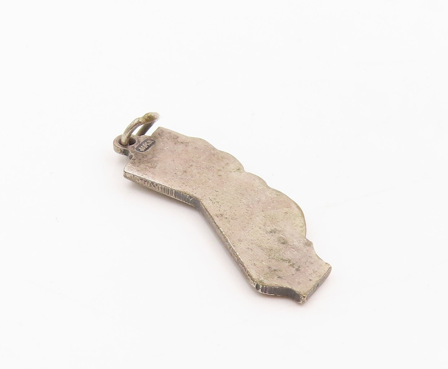 925 Sterling Silver Vintage Pendant California Map With City Engravings  PT25413