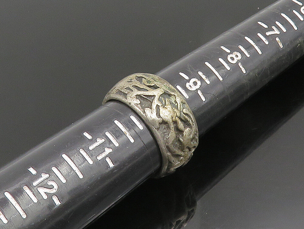GUSTERMAN 925 Silver  Vintage Oxidized Modernist Band Ring Sz 10  RG24813
