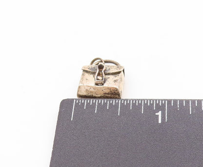 925 Sterling Silver Vintage Pendant Miniature Retro Handbag Charm OPENS  PT25110