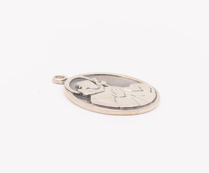 925 Sterling Silver Vintage Pendant St. Antony Coin Saint Of Lost Things PT22826
