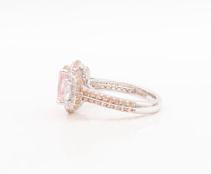 925 Sterling Silver Vintage Ring Rectangle Shape Three Tone CZ  Sz 7  RG29590