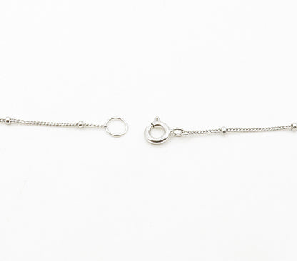 ROSS SIMON 925 Silver  Sparkling Cubic Zirconia Thin Chain Necklace  NE2502