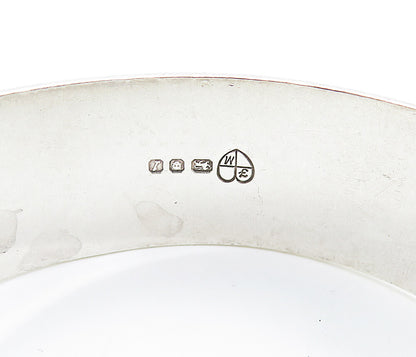 ENGLAND 925 Sterling Silver  Vintage Diamond Pattern Bangle Bracelet  BT3339