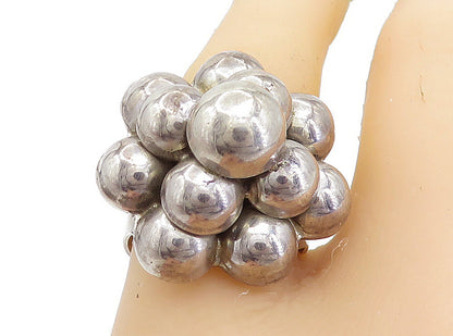 LOS BALLESTEROS 925 Silver  Vintage Bubble Cluster Cocktail Ring Sz 8.5 RG7677