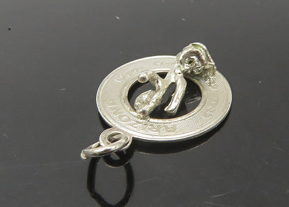 925 Sterling Silver  Vintage Shiny Cactus Arizona Souvenir Pendant  PT18174