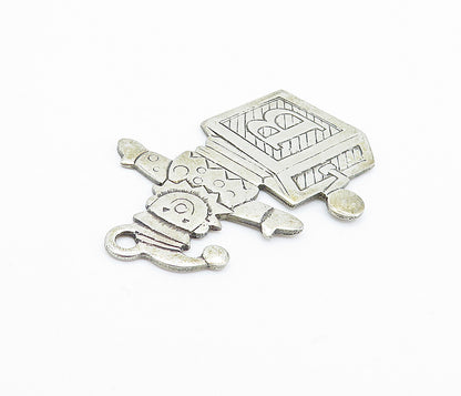 REED & BARTON 925 Sterling Silver Vintage Jack In The Box Pendant PT4204