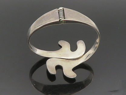 BETO MEXICO 925 Silver  Vintage Modernist Swirl Bypass Bangle Bracelet  BT9457