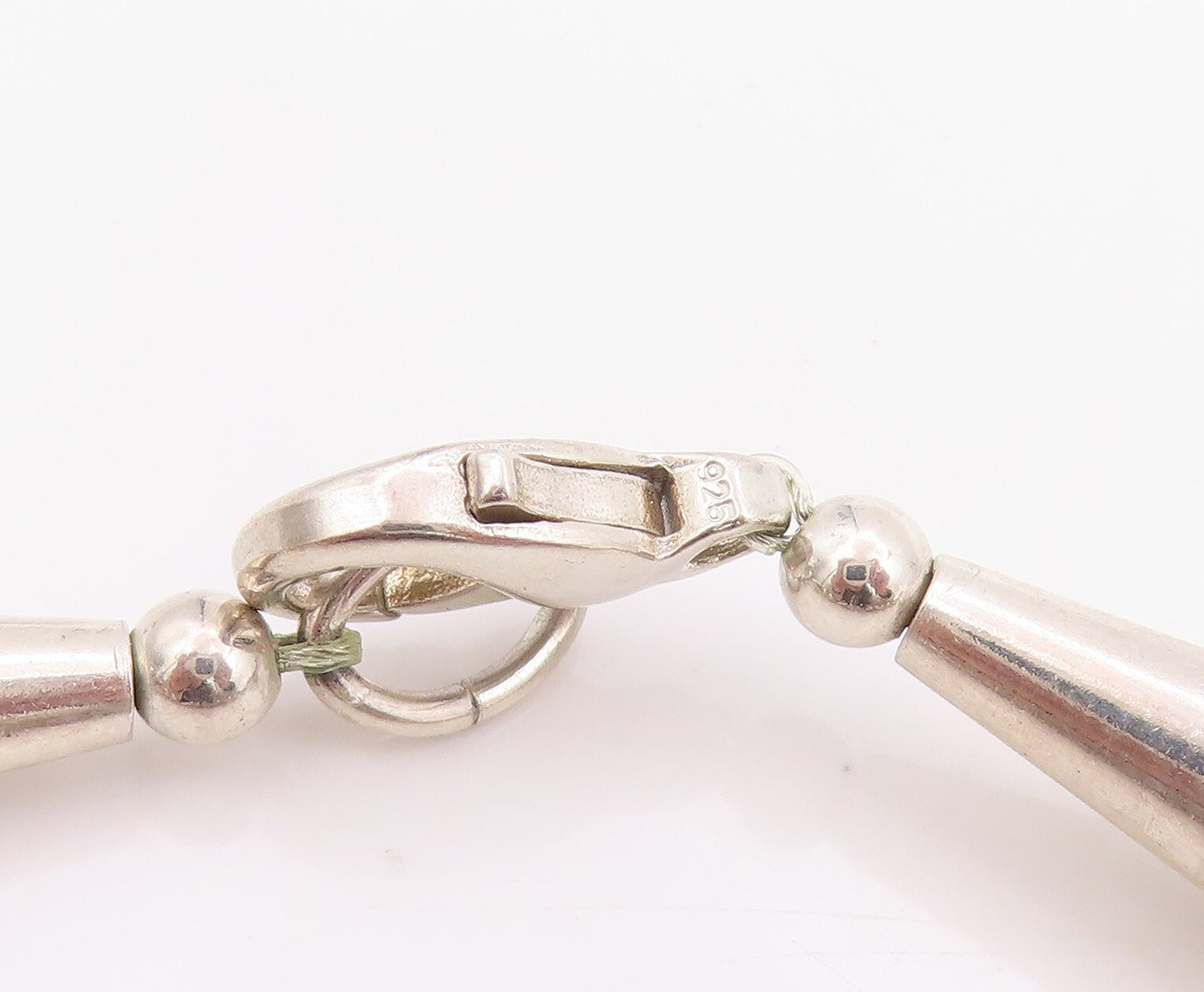 14k Gold 925 Sterling Silver Vintage Necklace Gemstones Drop Cut Spheres NE4471