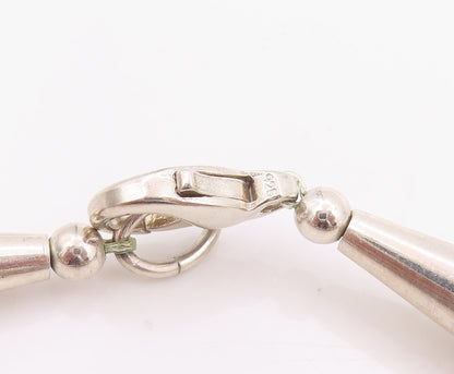 14k Gold 925 Sterling Silver Vintage Necklace Gemstones Drop Cut Spheres NE4471