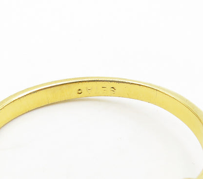 SETA 925 Sterling Silver  Cubic Zirconia Gold Plated Band Ring Sz 10  RG15773