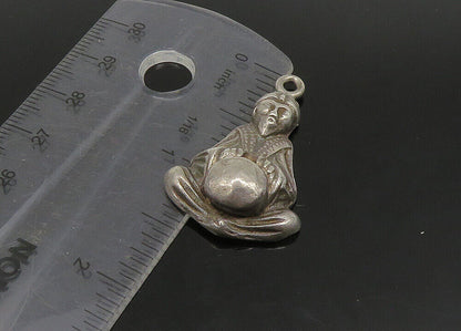 925 Sterling Silver  Vintage Shiny Fortune Teller Motif Pendant  PT19360