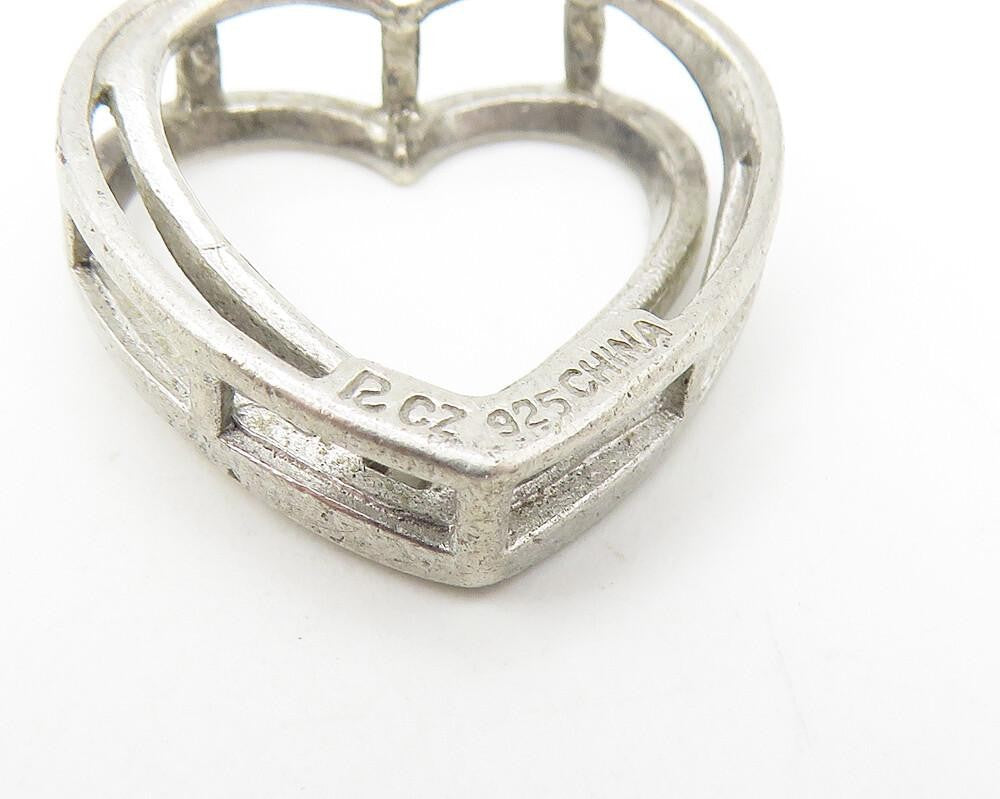 ROSS SIMON 925 Sterling Silver  Cubic Zirconia Love Heart Pendant  PT9219