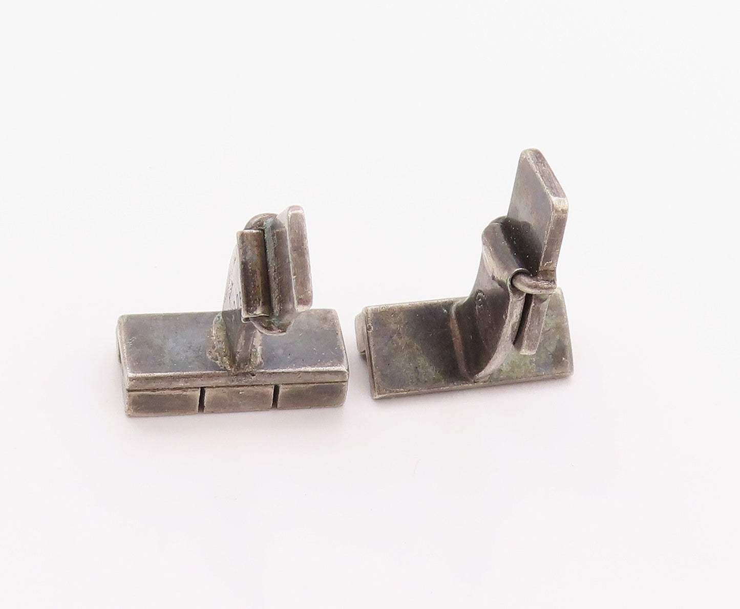925 Sterling Silver Vintage Cuff Links GEORG JENSEN DENMARK Brick Design  TR3948