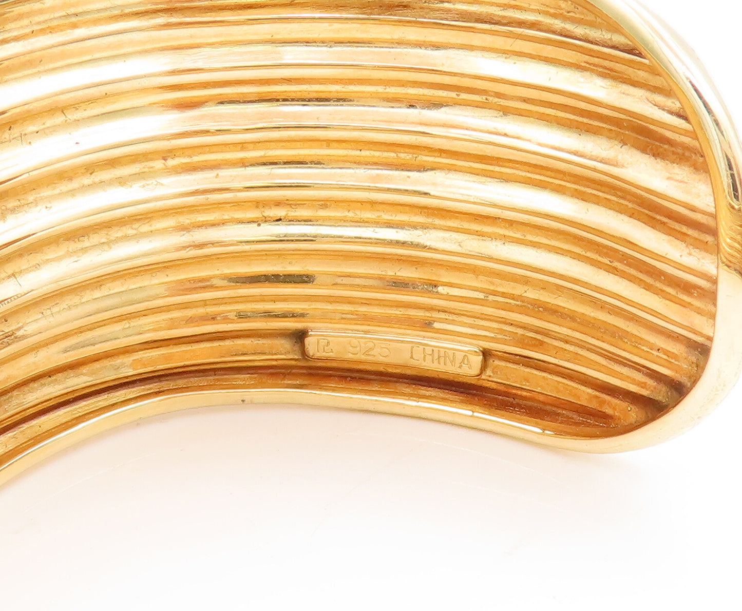 925 Sterling Silver Vintage Bracelet ROSS SIMONS Gold Plated Row Etched  BT10351