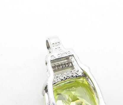 ROSS SIMON 925 Sterling Silver  Green & White Cubic Zirconia Pendant  PT3610
