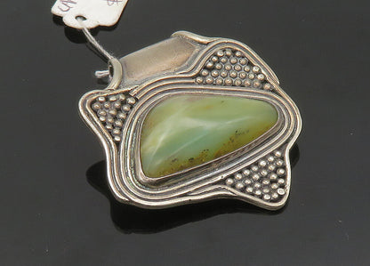 DESIGNER 925 Silver  Vintage Cabochon Agate Modernist Slide Pendant  PT16497