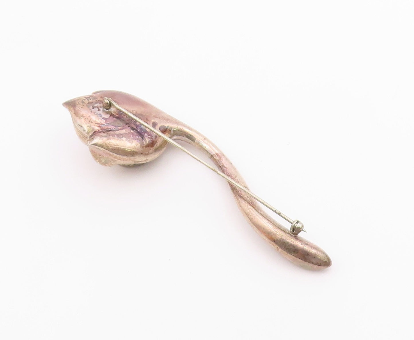 JONDELL SPAIN 925 Sterling Silver  Vintage Single Flower Brooch Pin  BP4182