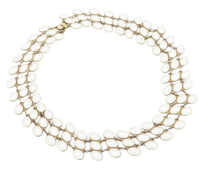 925 Sterling Silver Vintage Necklace NORWAY Designer Enameled Sea Shells  NE4481